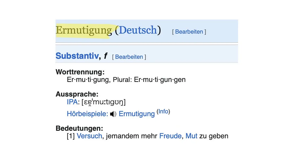 Ein Wort der Ermutigung für dich